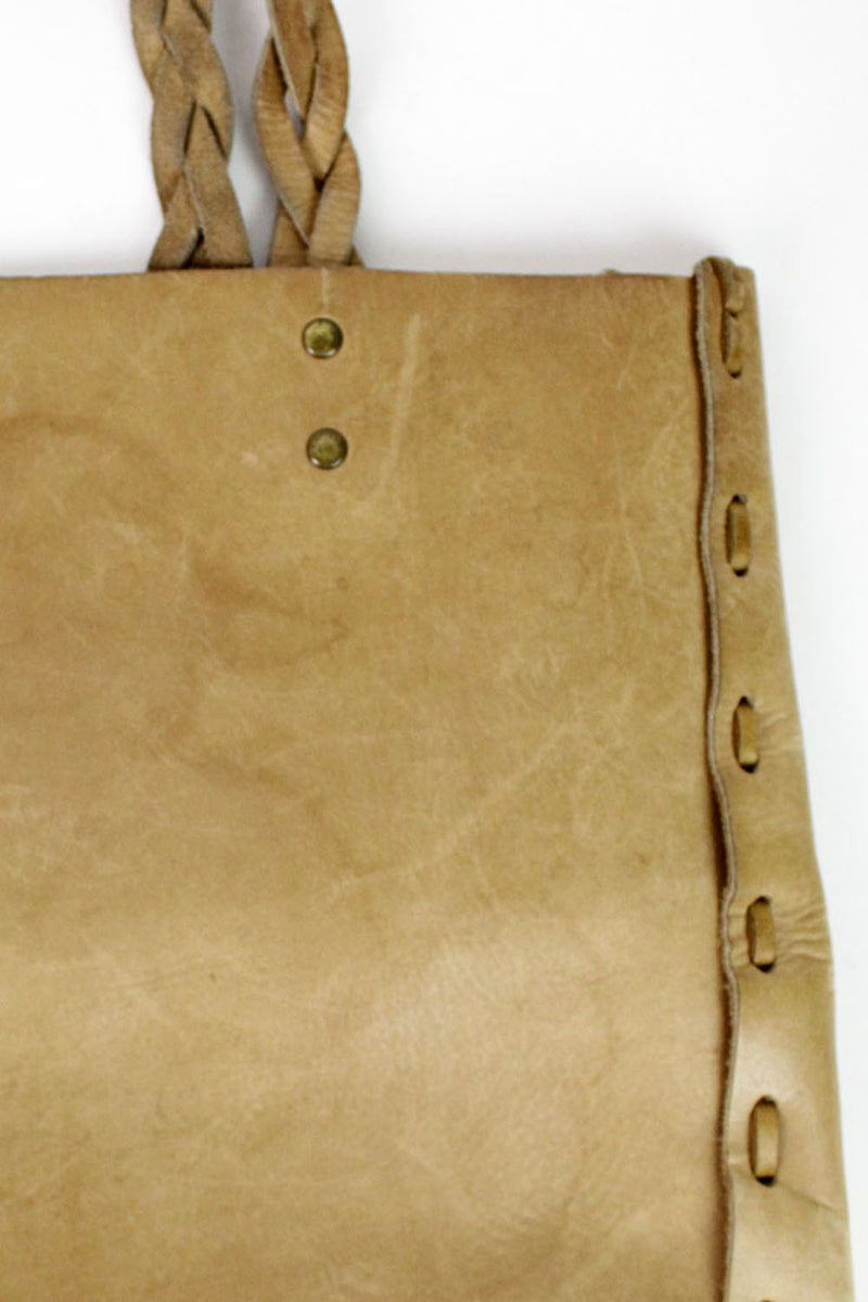 tan woven tote