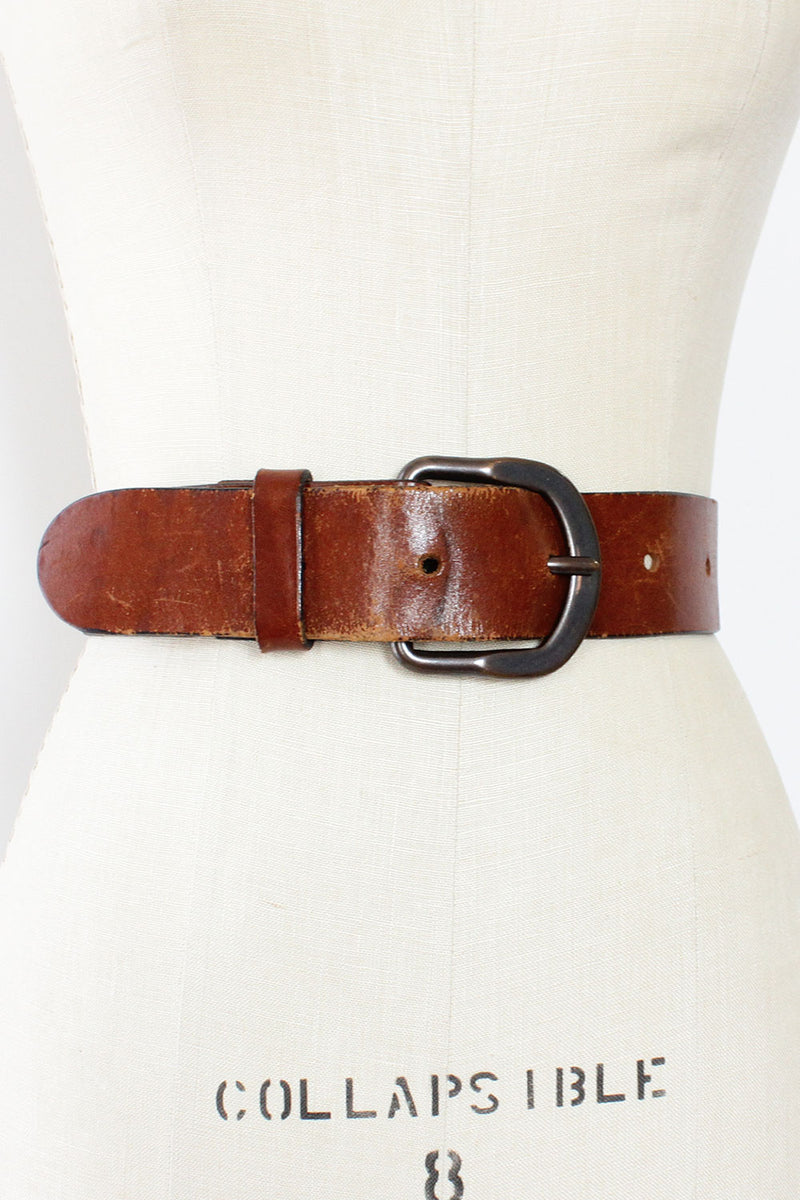 Wide Redwood Leather Belt