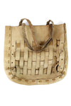 tan woven tote