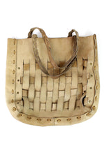tan woven tote