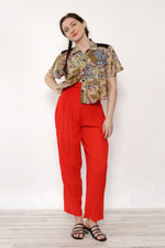 Dotti Apple Red Gauze Pants S-L