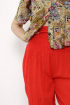 Dotti Apple Red Gauze Pants S-L