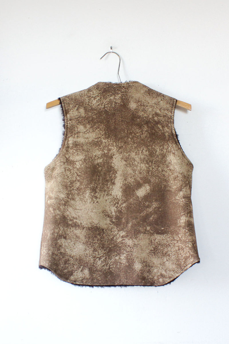Fitted Faux Shearling Vest S