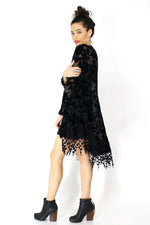 Burnout Velvet Kimono Jacket