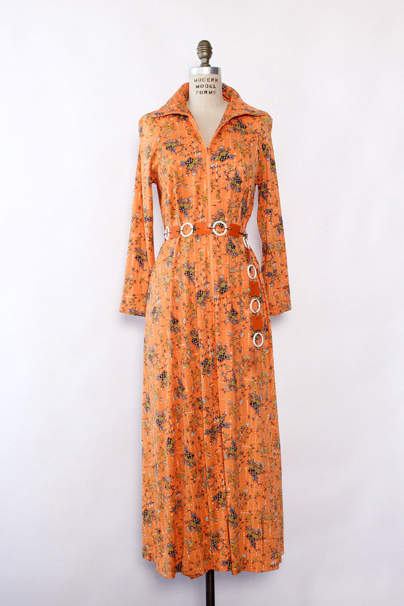 Birds & Baskets Caftan Dress M/L