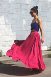 Magenta Cancan Maxi Skirt