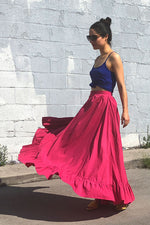 Magenta Cancan Maxi Skirt