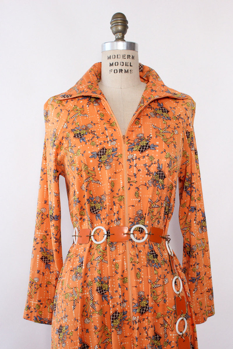 Birds & Baskets Caftan Dress M/L
