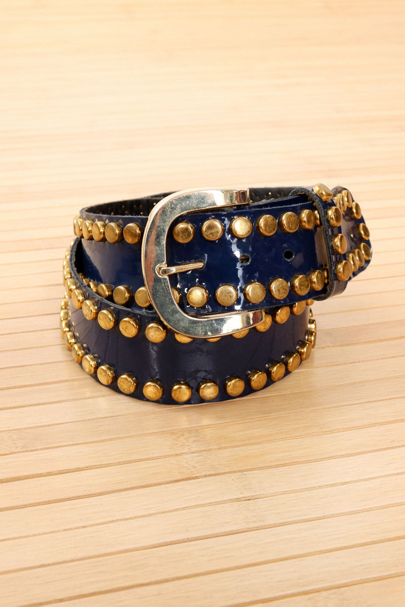 Calderon Studded Navy Belt