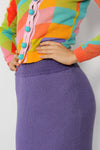 Issey Miyake Orchid Rib Knit Skirt XS-M