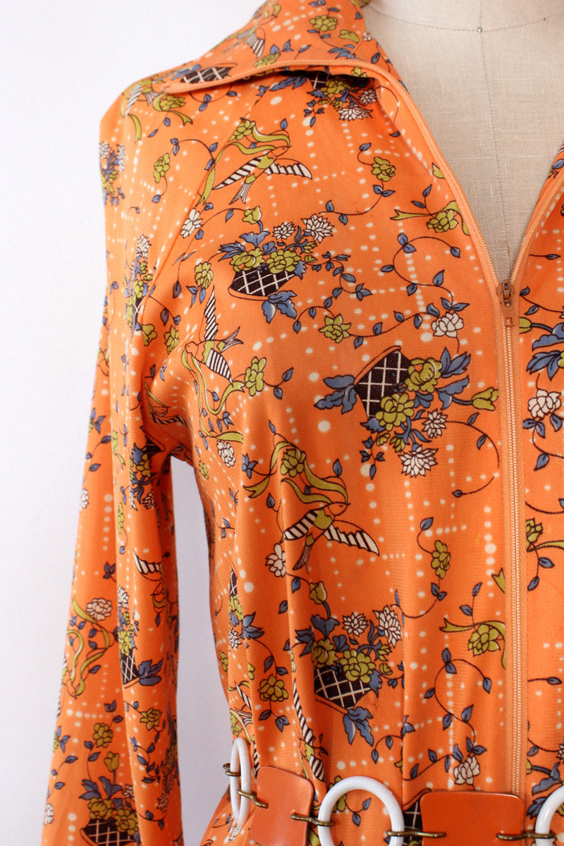 Birds & Baskets Caftan Dress M/L