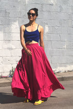 Magenta Cancan Maxi Skirt