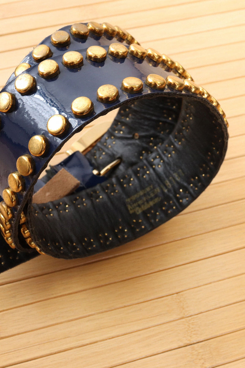 Calderon Studded Navy Belt