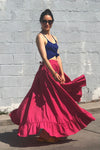 Magenta Cancan Maxi Skirt