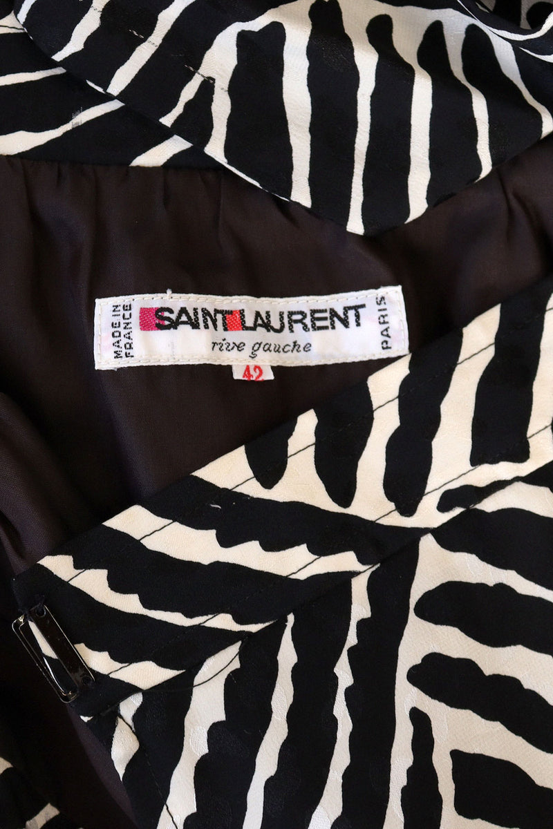 YSL Silk Zebra Tie Skirt M