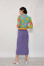 Issey Miyake Orchid Rib Knit Skirt XS-M