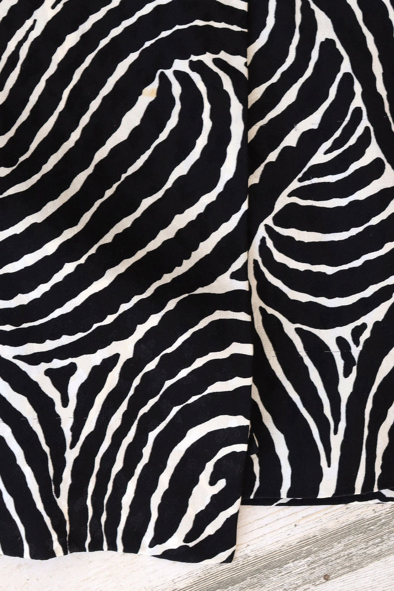 YSL Silk Zebra Tie Skirt M
