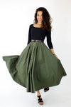 Black & Olive Midi Dress S/M