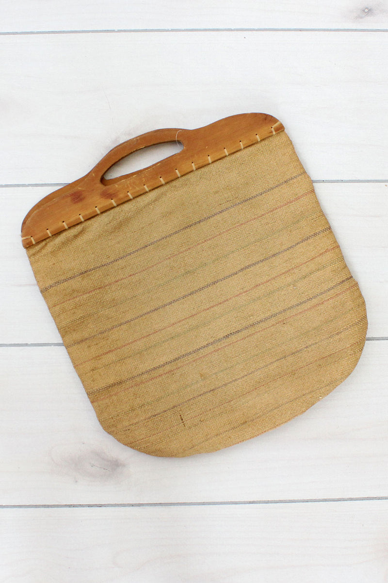 Wood Frame Feed Sack Purse