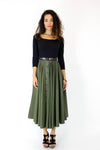 Black & Olive Midi Dress S/M