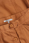Peanut Cotton Button Skirt S