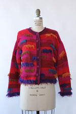 Shaggy Jeweltone Cardi M