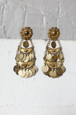 Grecian Coin Chandelier Earrings