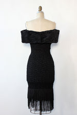 Kelly Smocked Fringe Pleat Dress S-L