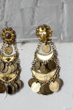 Grecian Coin Chandelier Earrings