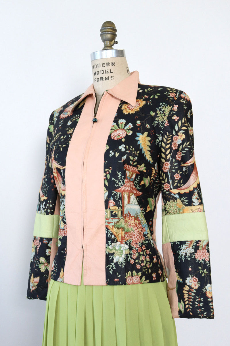 Mixed Print Botanical Jacket S-S/M