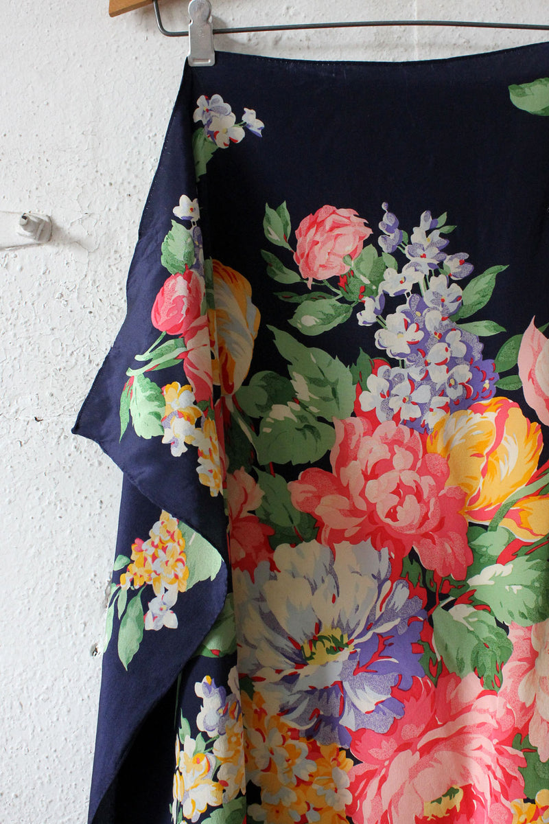 Rich Floral Silk Scarf