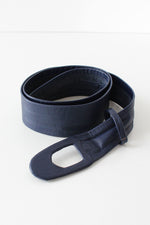 Minimalist Navy Leather Belt