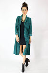 Teal Corduroy Shirt Dress S