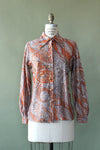 Metallic Paisley Button Down S