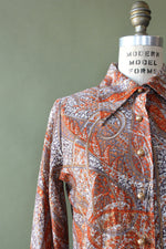 Metallic Paisley Button Down S