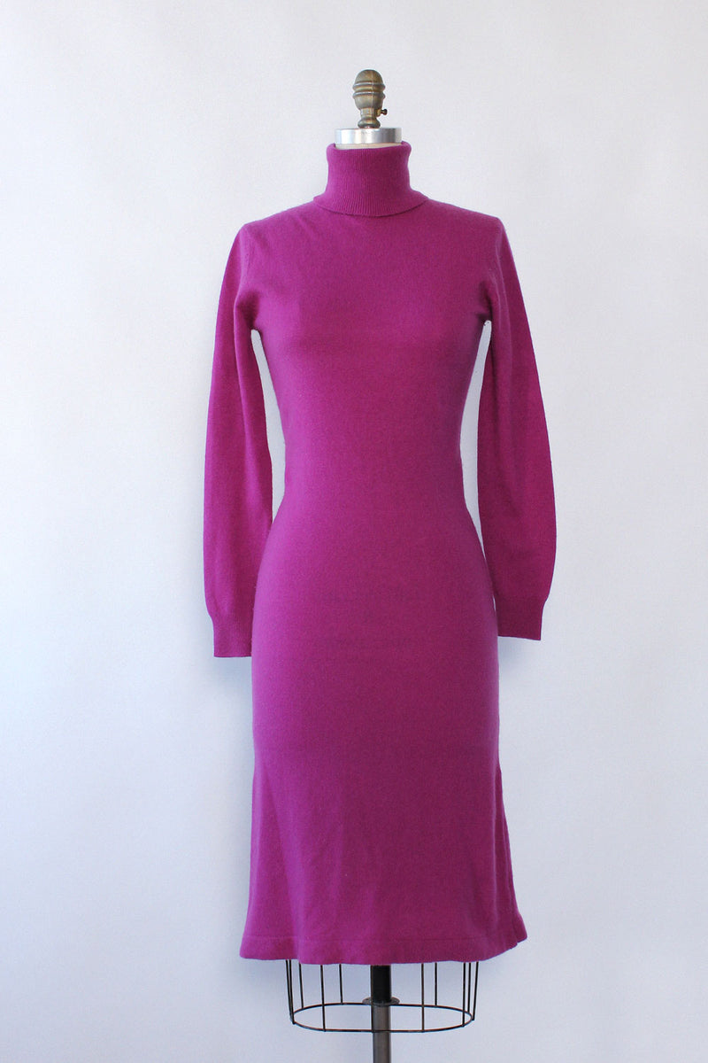 Grape Cashmere Turtleneck Dress XS/S