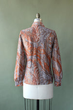 Metallic Paisley Button Down S