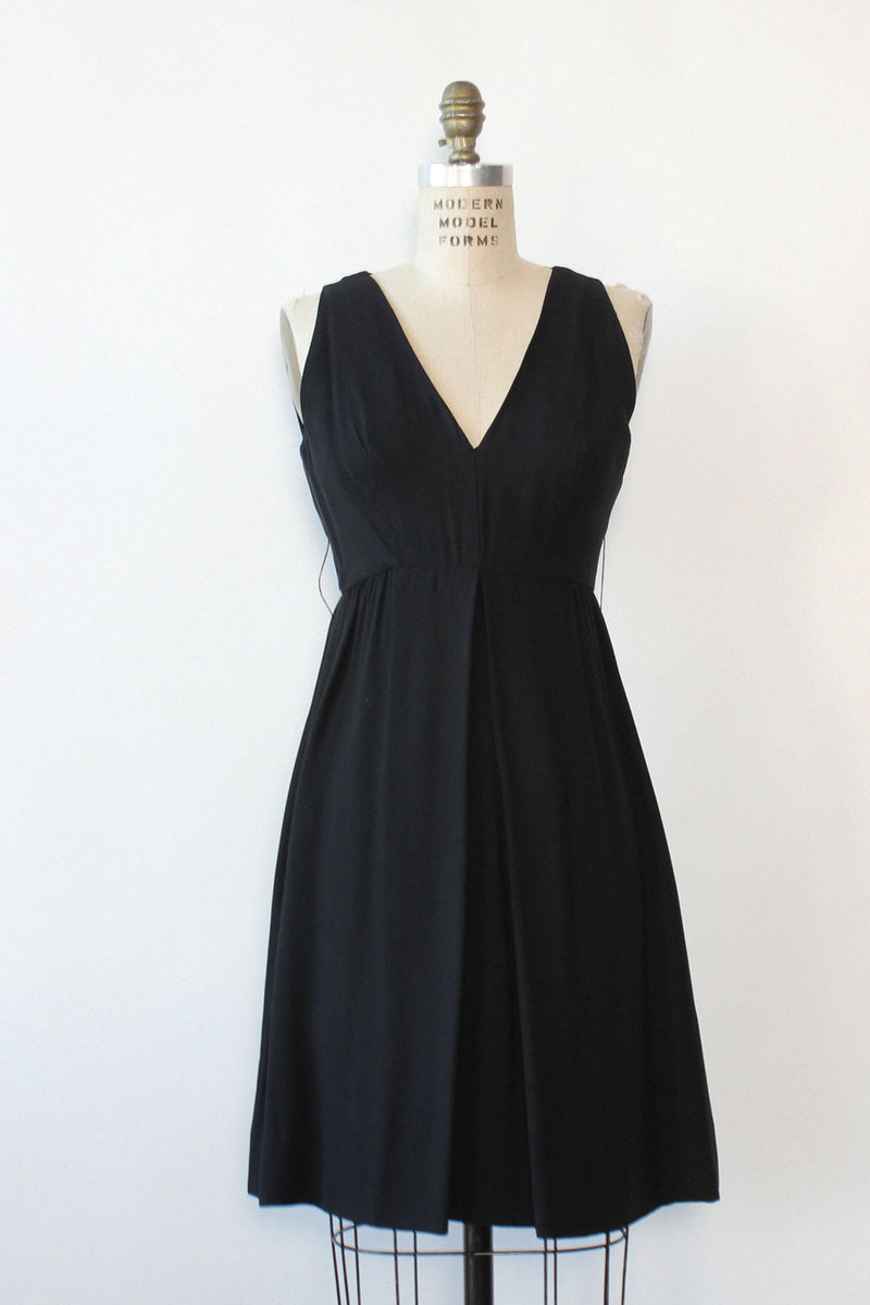 1960s V-neck Pocket Dress S/M