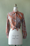 Metallic Paisley Button Down S