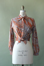 Metallic Paisley Button Down S