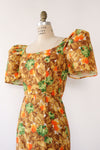 Tropical Filipiniana Terno Sleeve Dress S/M