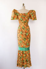 Tropical Filipiniana Terno Sleeve Dress S/M