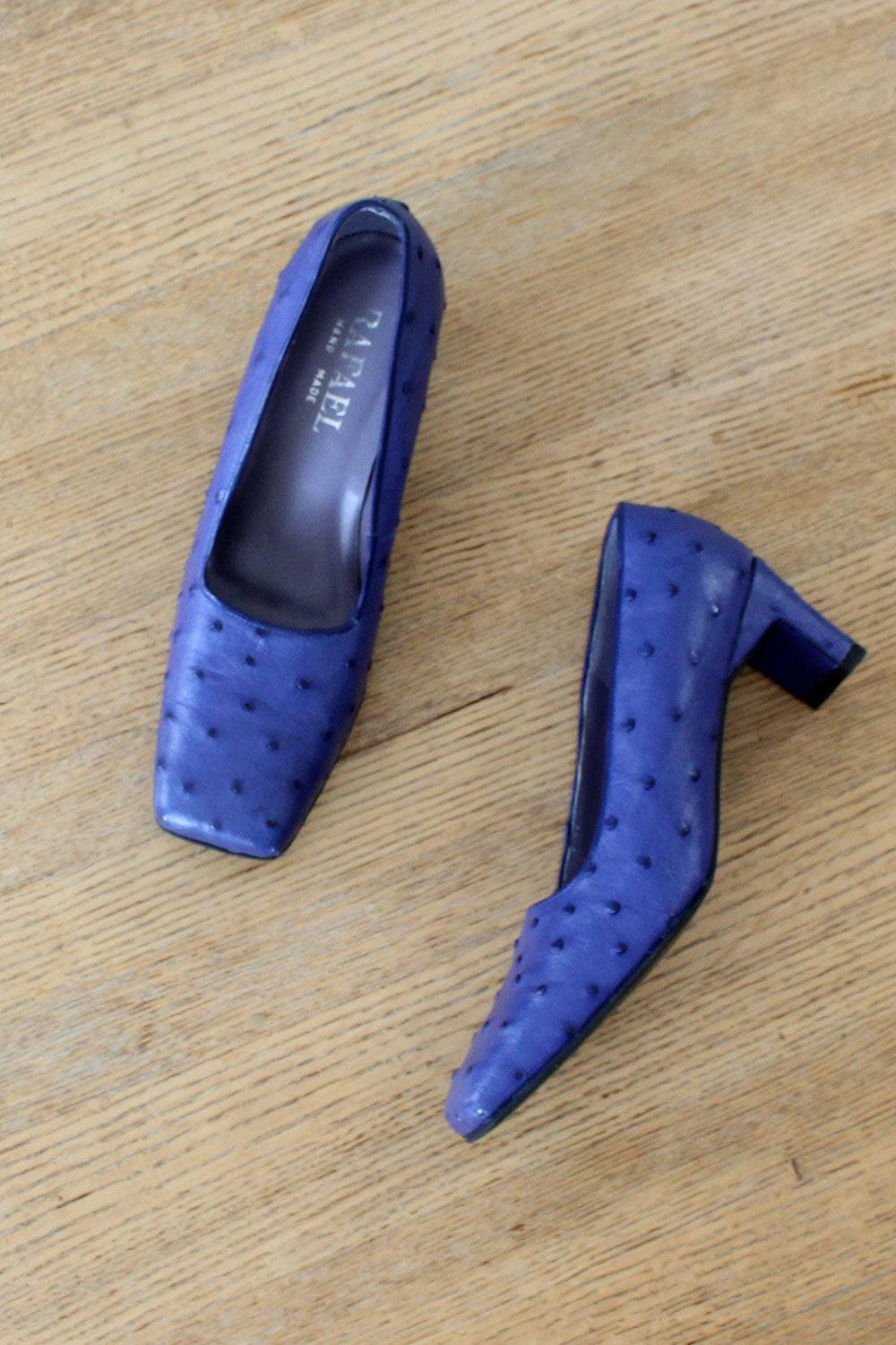 Cobalt Ostrich Heels 7 1/2 - 8