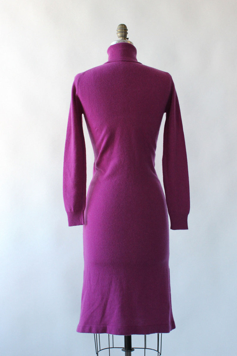 Grape Cashmere Turtleneck Dress XS/S