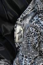 Silver Snakeskin Fishtail Dress M
