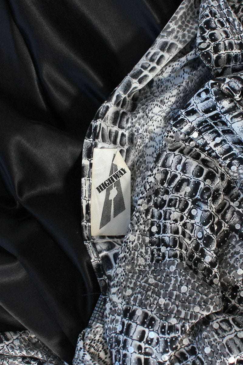 Silver Snakeskin Fishtail Dress M
