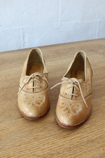 Blonde Heeled Oxfords 8