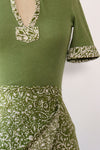Maskit Grass Green Printed Set XS/S
