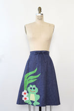 Reversible Frog Wrap Skirt M/L