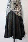 Silver Snakeskin Fishtail Dress M